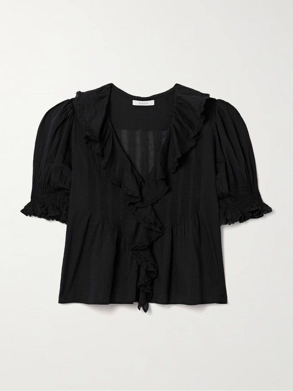 EUC DÔEN
Henri ruffled pintucked organic cotton SIZE MEDIUM
